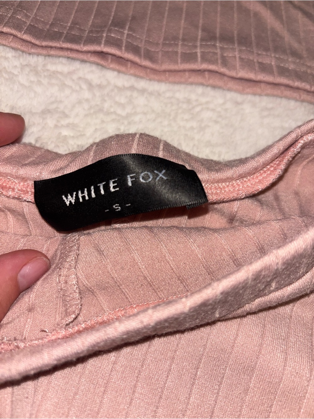 White Fox Ribbed Ruched Pink Set - Picture 2 of 4